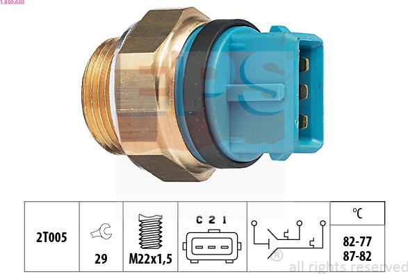 EPS 1.850.630 - Comutator temperatura, ventilator radiator aaoparts.ro