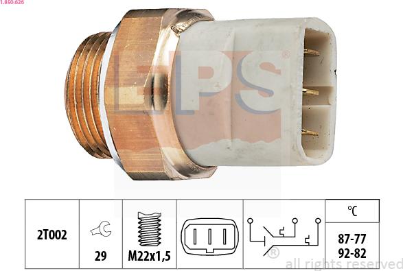 EPS 1.850.626 - Comutator temperatura, ventilator radiator aaoparts.ro