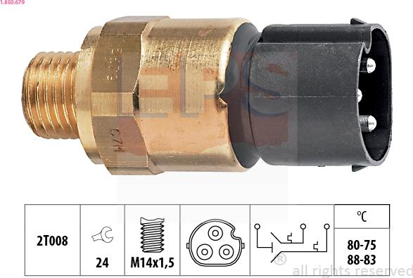 EPS 1.850.679 - Comutator temperatura, ventilator radiator aaoparts.ro