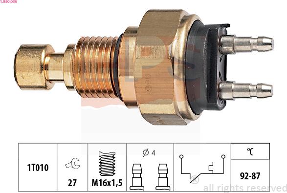 EPS 1.850.036 - Comutator temperatura, ventilator radiator aaoparts.ro