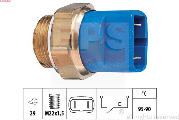 EPS 1.850.032 - Comutator temperatura, ventilator radiator aaoparts.ro