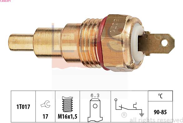 EPS 1.850.071 - Comutator temperatura, ventilator radiator aaoparts.ro