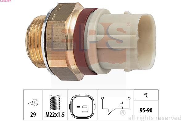 EPS 1.850.197 - Comutator temperatura, ventilator radiator aaoparts.ro