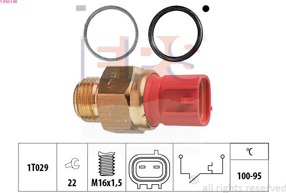 EPS 1.850.148 - Comutator temperatura, ventilator radiator aaoparts.ro