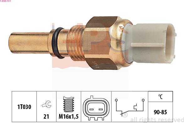 EPS 1.850.151 - Comutator temperatura, ventilator radiator aaoparts.ro