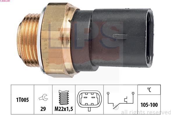 EPS 1.850.241 - Comutator temperatura, ventilator radiator aaoparts.ro