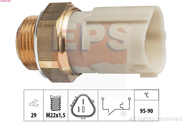 EPS 1.850.262 - Comutator temperatura, ventilator radiator aaoparts.ro