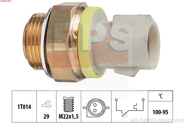 EPS 1.850.280 - Comutator temperatura, ventilator radiator aaoparts.ro