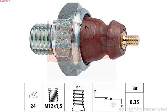 EPS 1.800.057 - Senzor,presiune ulei aaoparts.ro