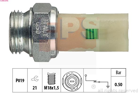 EPS 1.800.075 - Senzor,presiune ulei aaoparts.ro