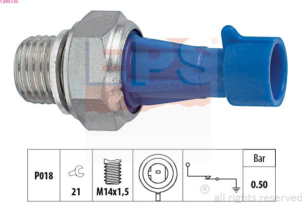 EPS 1-800-143 - Senzor,presiune ulei aaoparts.ro