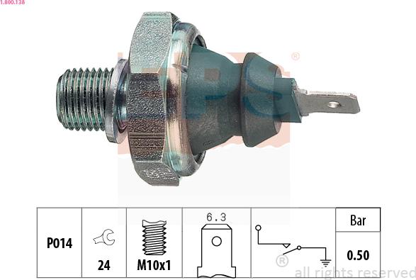 EPS 1-800-138 - Senzor,presiune ulei aaoparts.ro