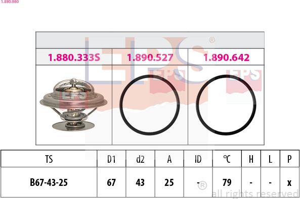 EPS 1.880.980 - Termostat,lichid racire aaoparts.ro