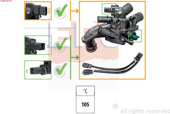 EPS 1.880.927K - Termostat,lichid racire aaoparts.ro