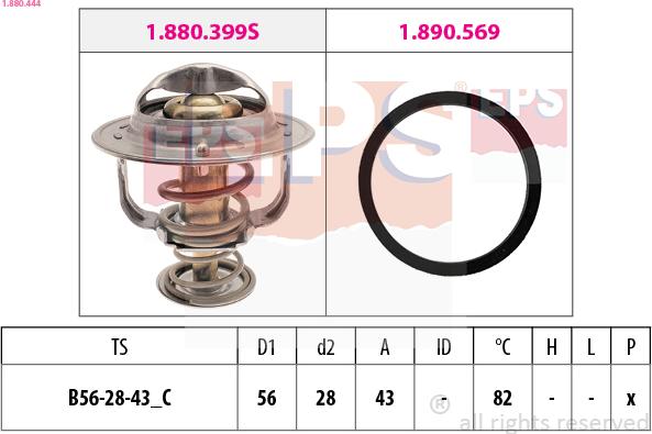 EPS 1.880.444 - Termostat,lichid racire aaoparts.ro