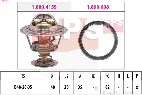 EPS 1.880.415 - Termostat,lichid racire aaoparts.ro