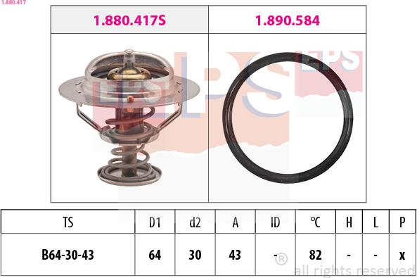 EPS 1.880.417 - Termostat,lichid racire aaoparts.ro