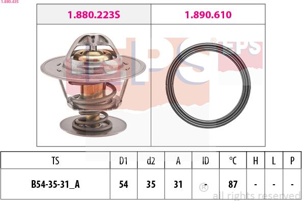 EPS 1.880.435 - Termostat,lichid racire aaoparts.ro