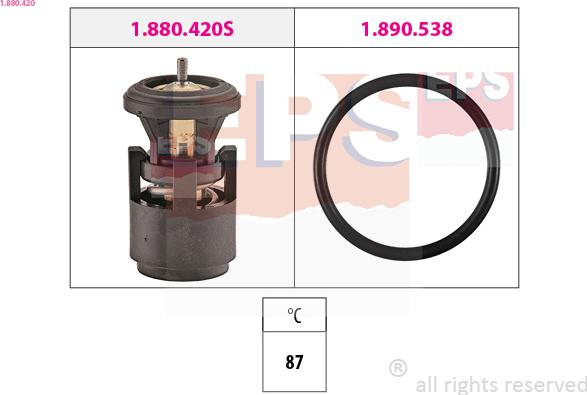 EPS 1.880.420 - Termostat,lichid racire aaoparts.ro