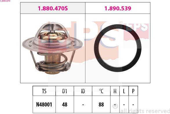 EPS 1.880.470 - Termostat,lichid racire aaoparts.ro