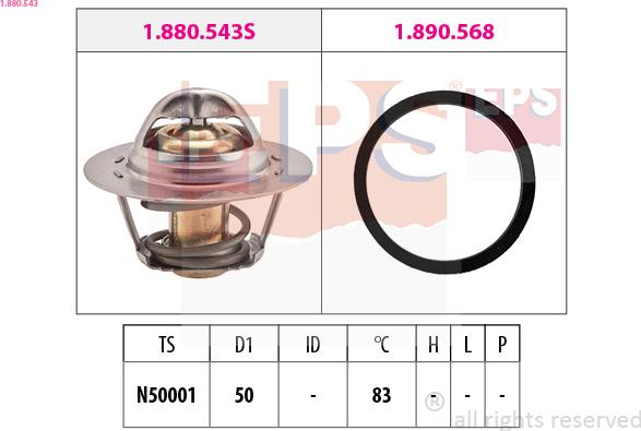 EPS 1.880.543 - Termostat,lichid racire aaoparts.ro