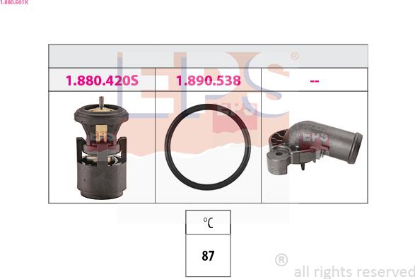 EPS 1.880.561K - Termostat,lichid racire aaoparts.ro