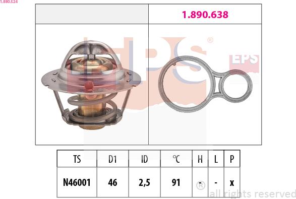 EPS 1.880.524 - Termostat,lichid racire aaoparts.ro