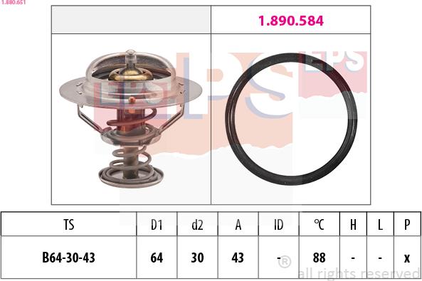 EPS 1.880.651 - Termostat,lichid racire aaoparts.ro