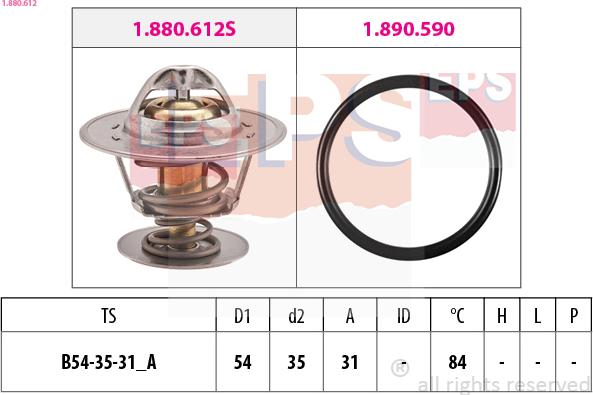 EPS 1.880.612 - Termostat,lichid racire aaoparts.ro