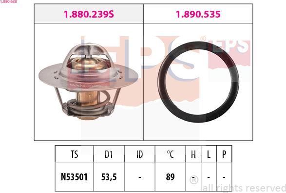 EPS 1.880.630 - Termostat,lichid racire aaoparts.ro