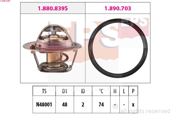 EPS 1.880.840 - Termostat,lichid racire aaoparts.ro