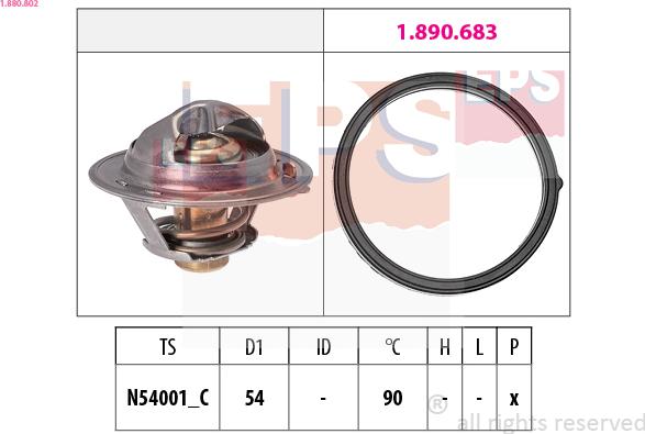 EPS 1.880.802 - Termostat,lichid racire aaoparts.ro