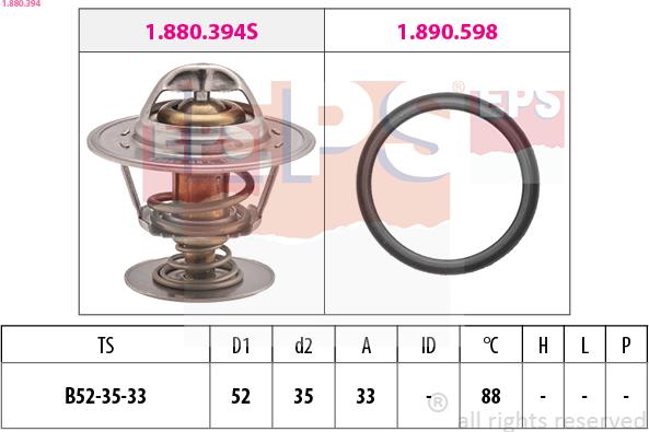 EPS 1.880.394 - Termostat,lichid racire aaoparts.ro
