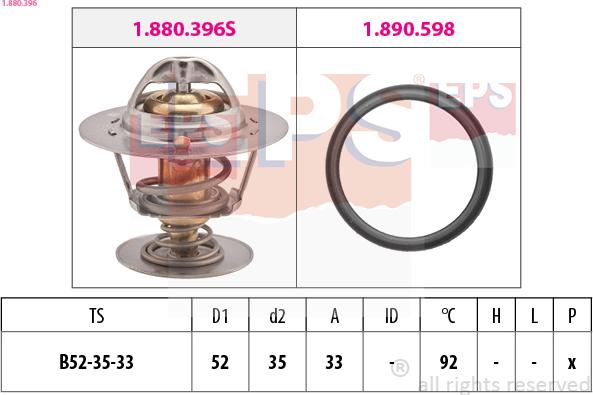 EPS 1.880.396 - Termostat,lichid racire aaoparts.ro