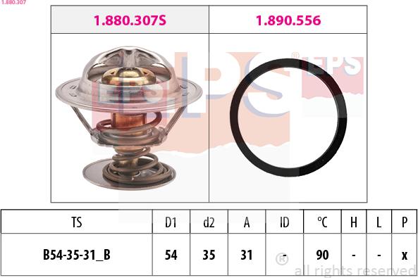 EPS 1.880.307 - Termostat,lichid racire aaoparts.ro