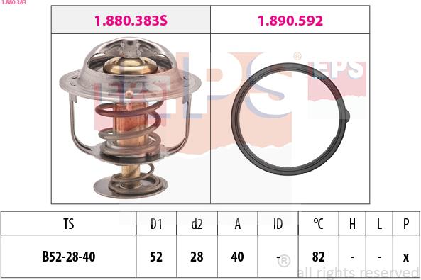 EPS 1.880.383 - Termostat,lichid racire aaoparts.ro