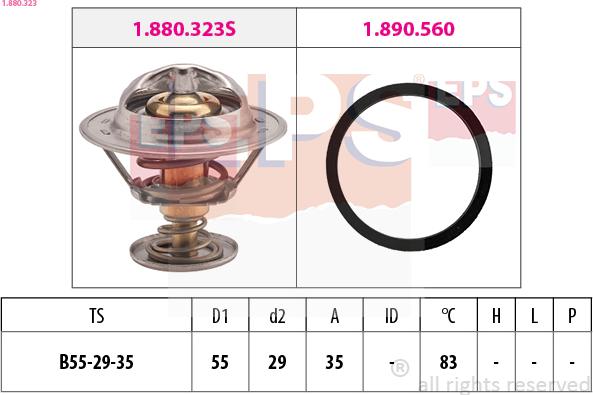 EPS 1.880.323 - Termostat,lichid racire aaoparts.ro