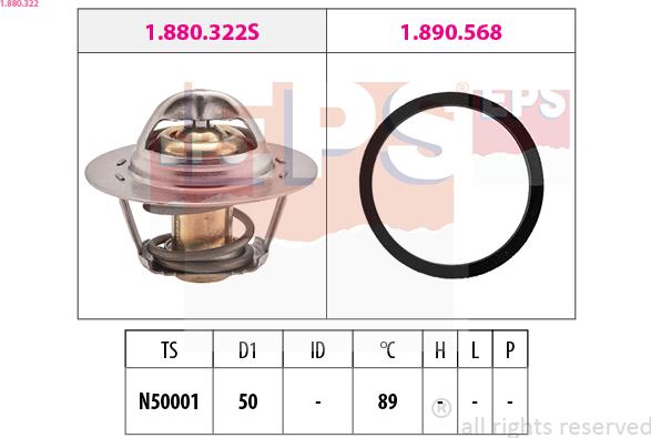 EPS 1.880.322 - Termostat,lichid racire aaoparts.ro