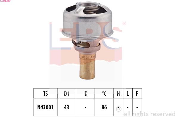 EPS 1.880.247 - Termostat,lichid racire aaoparts.ro