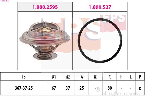 EPS 1.880.259 - Termostat,lichid racire aaoparts.ro