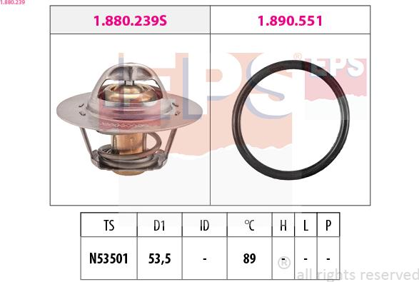 EPS 1.880.239 - Termostat,lichid racire aaoparts.ro