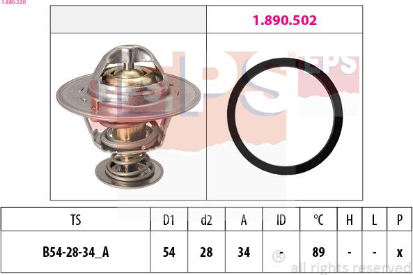 EPS 1.880.220 - Termostat,lichid racire aaoparts.ro