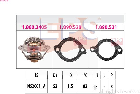 EPS 1.880.228 - Termostat,lichid racire aaoparts.ro