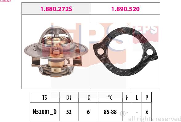 EPS 1.880.272 - Termostat,lichid racire aaoparts.ro