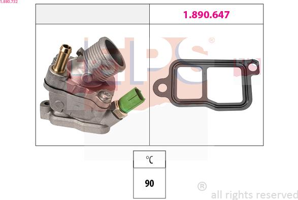 EPS 1.880.732 - Termostat,lichid racire aaoparts.ro