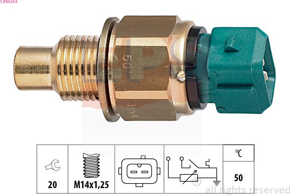 EPS 1.830.554 - Senzor,temperatura lichid de racire aaoparts.ro