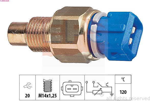 EPS 1.830.558 - Senzor,temperatura lichid de racire aaoparts.ro