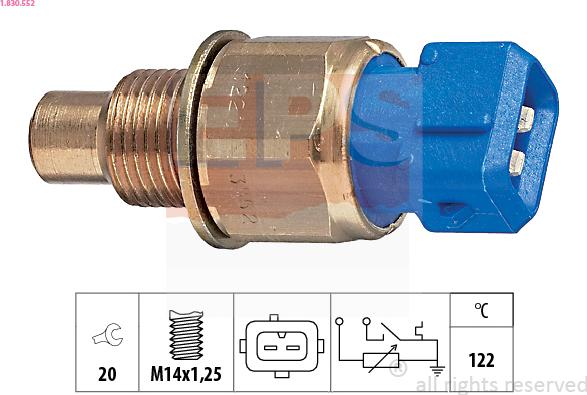 EPS 1.830.552 - Senzor,temperatura lichid de racire aaoparts.ro