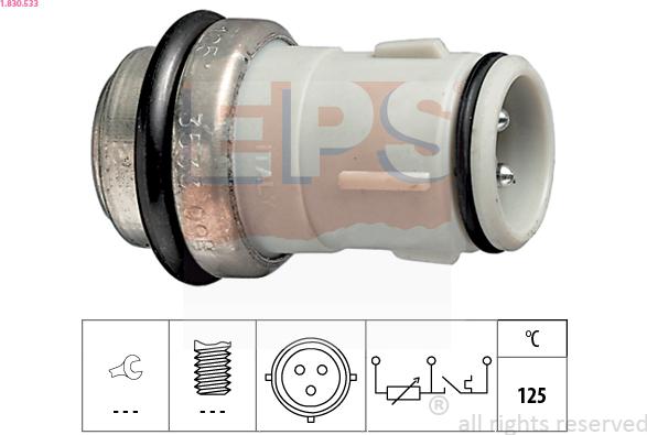 EPS 1.830.533 - Senzor,temperatura lichid de racire aaoparts.ro