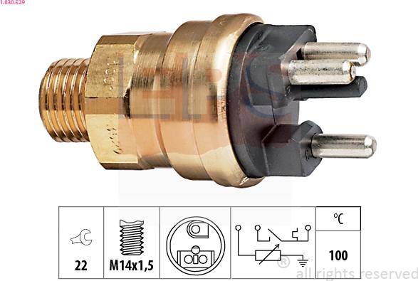 EPS 1.830.529 - Senzor,temperatura lichid de racire aaoparts.ro